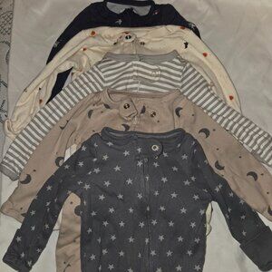 Set of 5 Newborn Baby Boy Pajamas